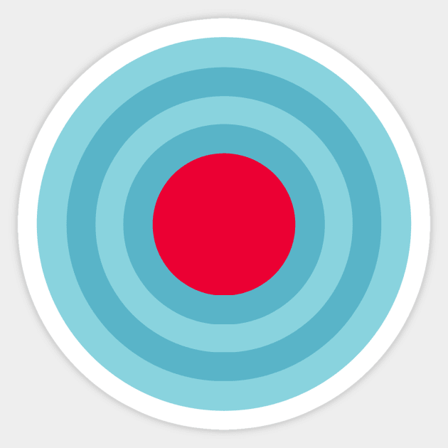 Target in blue and red Sticker by bobdijkers